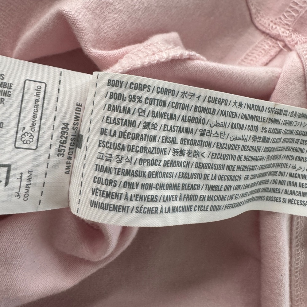 Hollister Y2K Pink Babydoll Top Long Sleeve Rose Graphic Paris Tie Back Small - Picture 4 of 9